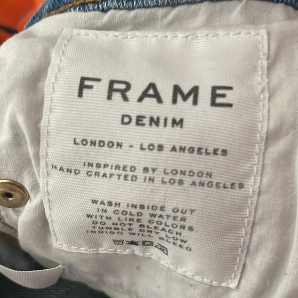 FRAME Denim Shorts Women Size 27 Le CutOff cuffed rolled hem Jean casual - Picture 6 of 7